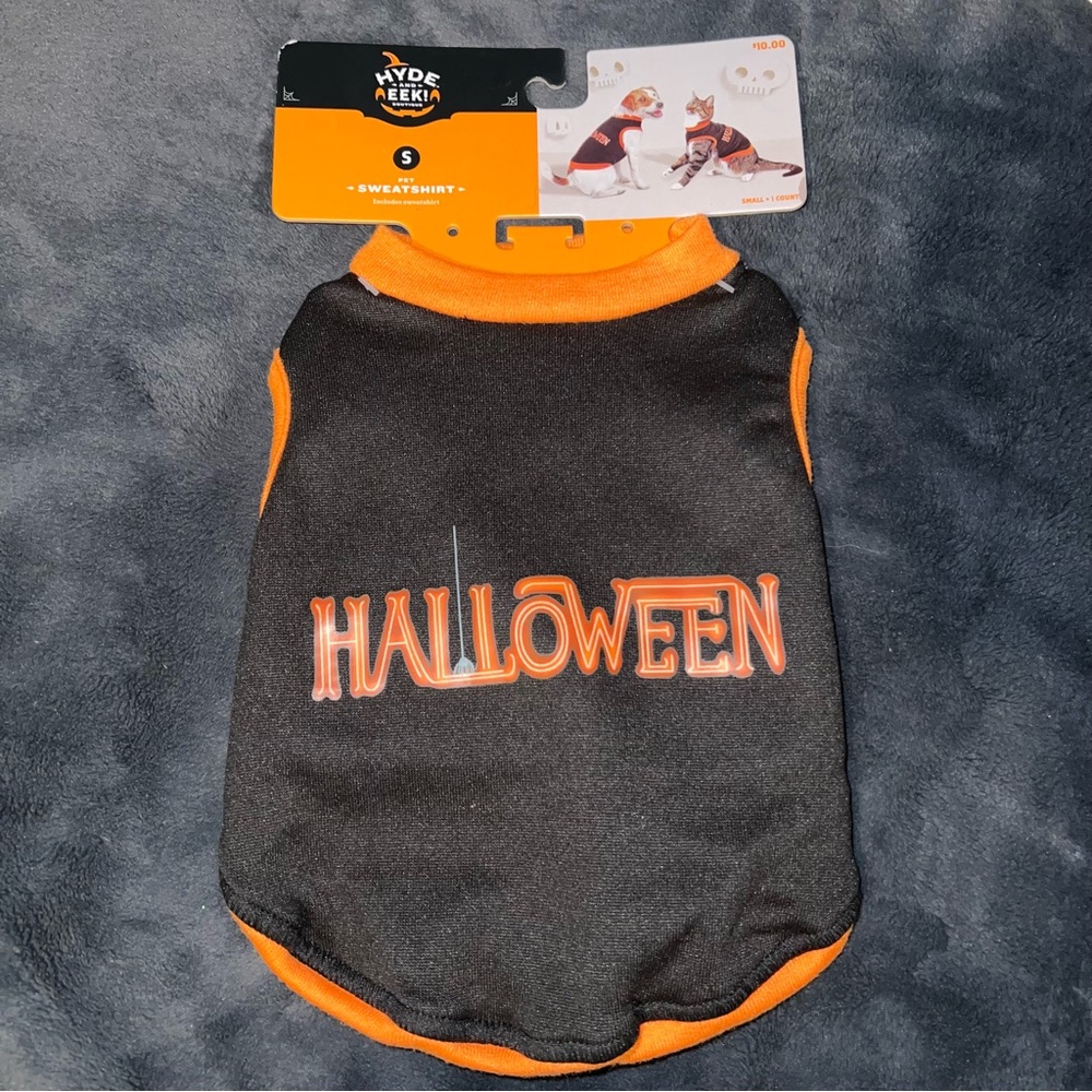 New Target Hyde and Eek Dog Cat Pet Halloween Spider Sweatshirt Size Small